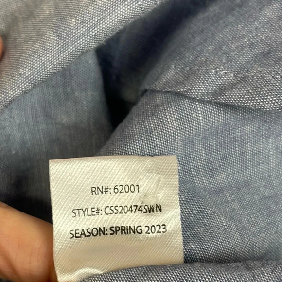 NEW Coastaoro Shirt Mens Small Blue Short Sleeve Shirt Button Up NWOT mark - Picture 6 of 9